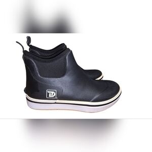 True Dave Black Ankle Rain Boots